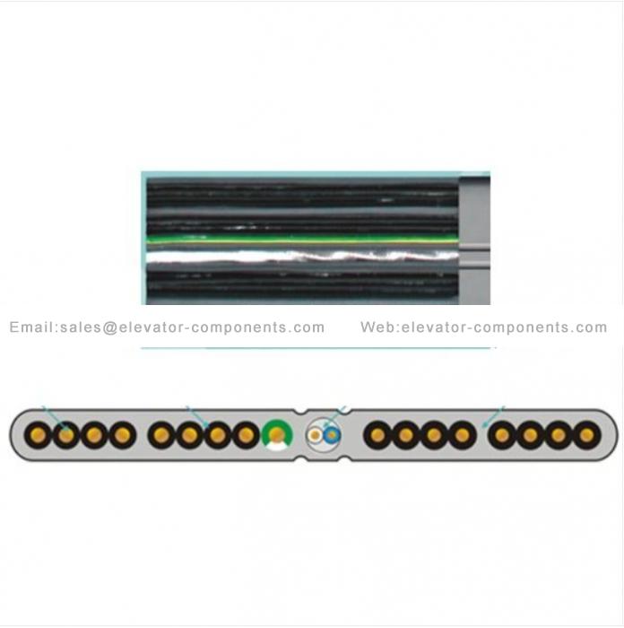 Elevator Spare Parts Flat Traveling Cable 16 Cores
