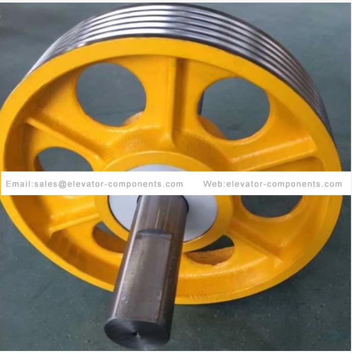 Elevator Diverting Pulley Cast Iron Pulley Components