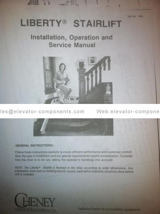 Elevator Cheney Liberty Stairway Manual - DOWNLOAD VERSION FUJILF Elevator Spare Parts