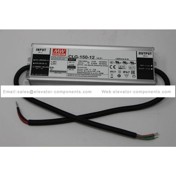 Elevator POWER SUPPLY AC-DC 12 VOLT 11 AMP 100-295 VOLT IN SEALED PFC CLG-150-12 FUJILF Elevator Spare Parts